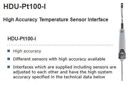 Cảm biến đo nhiệt độ HDU-Pt100-I